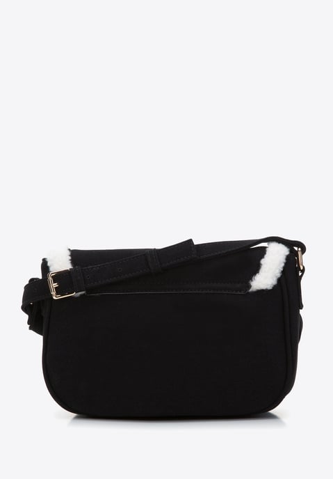 Wittchen Dames Messenger Bag met Imitatiebont Zwart Leer - Image 1