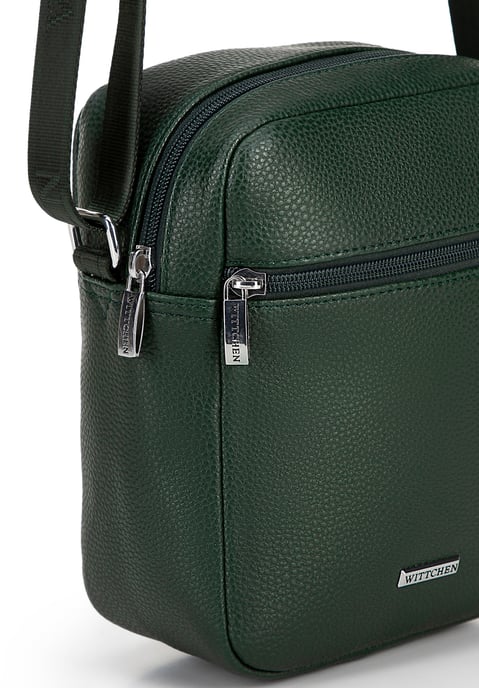 Wittchen Men's Small Messenger Bag in Green Eco-leather - Image 5