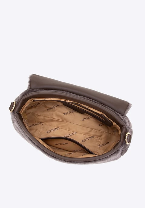 Wittchen Dames Messenger Bag met Bont Taupe Polyester - Image 2