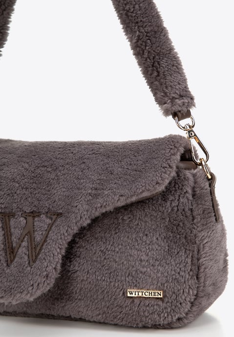 Wittchen Dames Messenger Bag met Bont Taupe Polyester - Image 3