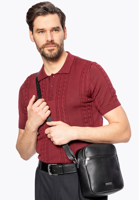 Wittchen Men's Small Messenger Bag in Black Eco-leather - Image 1