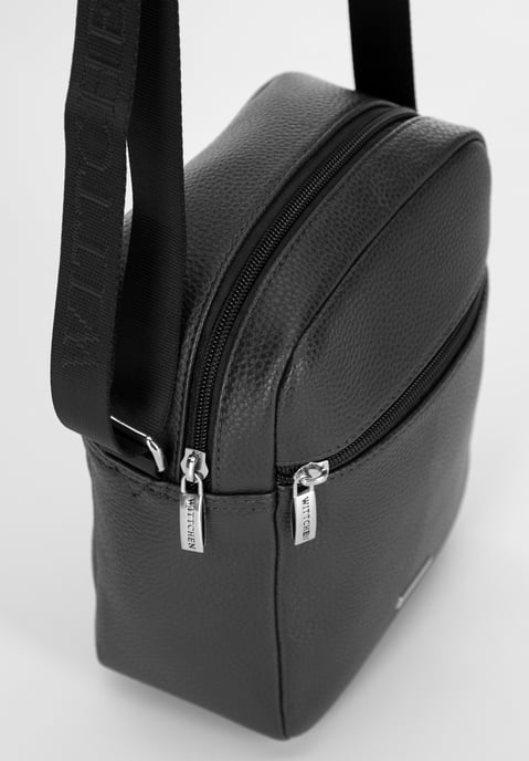 Wittchen Men's Small Messenger Bag in Black Eco-leather - Image 4