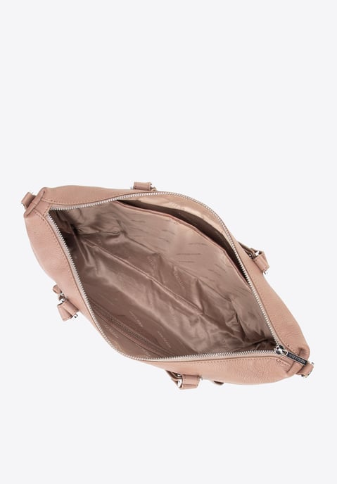 Wittchen Women's 15" Leather Laptop Bag with Tassel Beige Natural Leather - Image 4