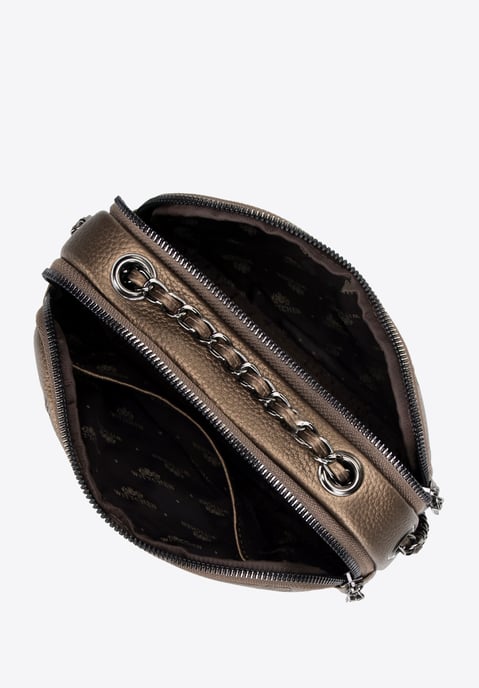 Wittchen Dames Leren Crossbody Tas met Gouden Ketting, Natuurlijk Leer - Image 3