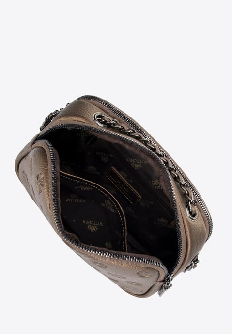 Wittchen Dames Leren Crossbody Tas met Gouden Ketting, Natuurlijk Leer - Image 4