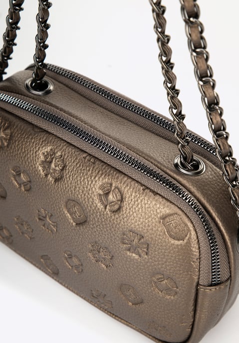 Wittchen Dames Leren Crossbody Tas met Gouden Ketting, Natuurlijk Leer - Image 5