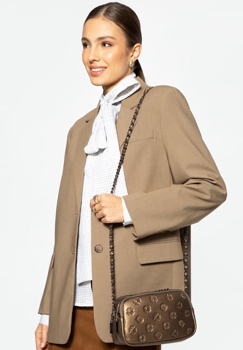 Wittchen Dames Leren Crossbody Tas met Gouden Ketting, Natuurlijk Leer - Image 6