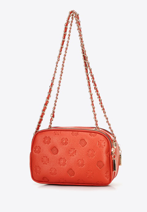 Wittchen Dames Leren Crossbody Tas met Ketting, Oranje, Natuurlijk Leer - Image 3