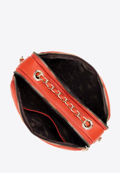 Wittchen Dames Leren Crossbody Tas met Ketting, Oranje, Natuurlijk Leer - Image 4