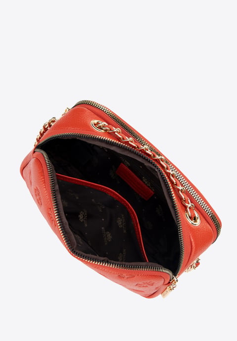Wittchen Dames Leren Crossbody Tas met Ketting, Oranje, Natuurlijk Leer - Image 5