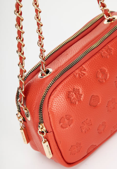 Wittchen Dames Leren Crossbody Tas met Ketting, Oranje, Natuurlijk Leer - Image 6
