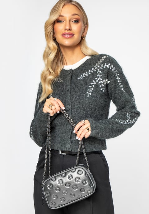 Wittchen Dames Leren Crossbody Tas met Zilveren Ketting - Image 6
