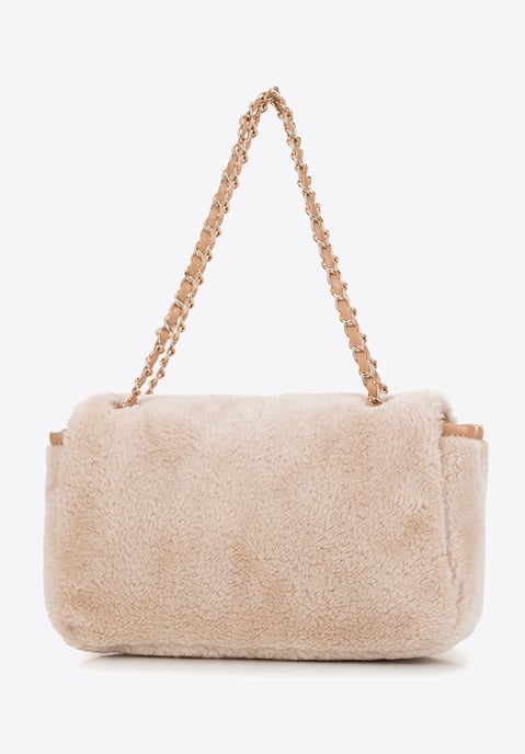 Wittchen Dames Crossbody Tas met Bont, Crème - Image 2