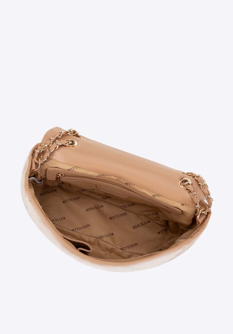 Wittchen Dames Crossbody Tas met Bont, Crème - Image 3
