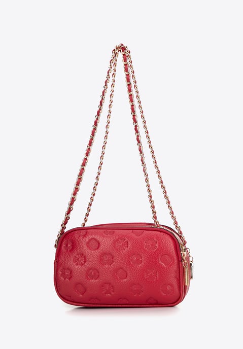 Wittchen Dames Leren Crossbody Tas met Ketting, Framboos, Natuurlijk Leer - Image 2