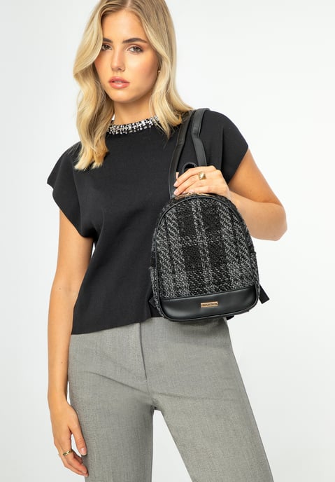 Wittchen Women's Backpack in Bouclé Fabric Black Polyester - Image 4