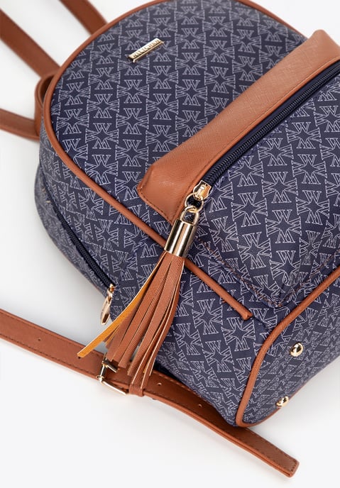 Wittchen Women's Backpack with Eco-leather and Tassel Navy Blue Navy Blue Eco-le - Image 3