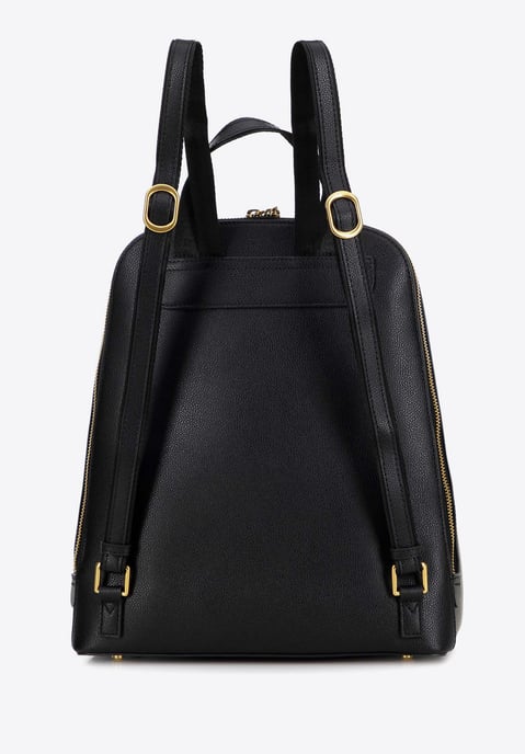 Wittchen Women's Leather Backpack Trapezoidal Black Black Natural Leather - Image 2