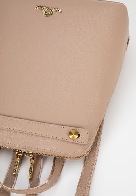 Wittchen Dames Leren Rugzak, Trapeziumvormig, Beige, Natuurlijk Leer - Image 4