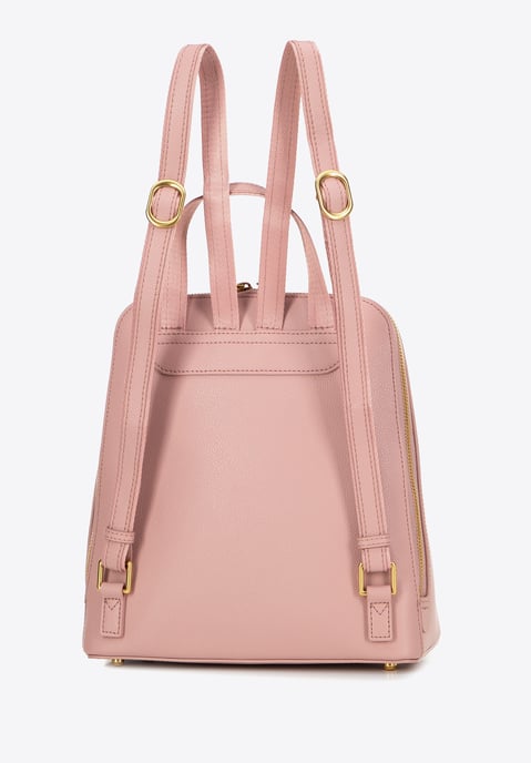 Wittchen Women's Leather Backpack Pink Trapezoidal Pink Natural Leather - Image 2