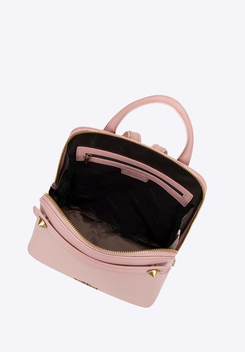 Wittchen Women's Leather Backpack Pink Trapezoidal Pink Natural Leather - Image 3