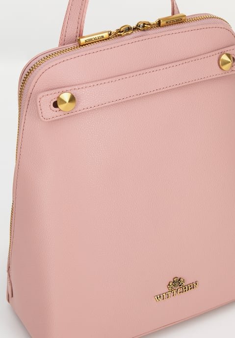 Wittchen Women's Leather Backpack Pink Trapezoidal Pink Natural Leather - Image 4