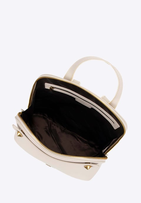 Wittchen Women's Leather Backpack Trapezoidal Cream Natural Leather - Image 3