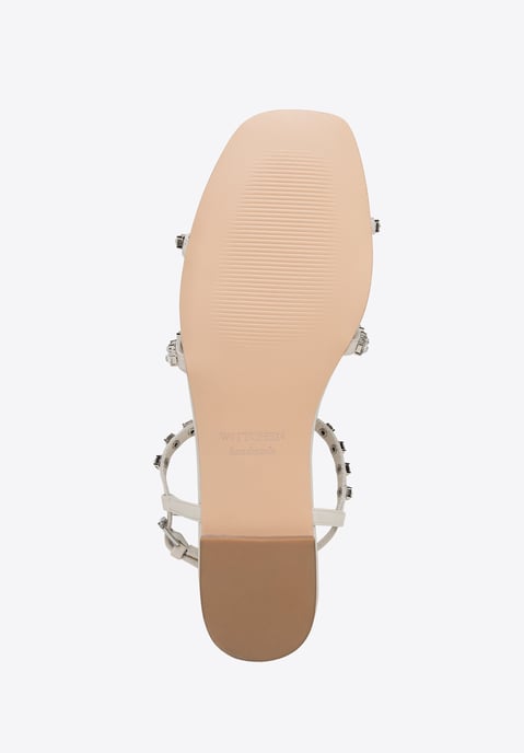 Wittchen Dames Leren Sandalen met Kristallen, Crème, Natuurlijk Leer - Image 5
