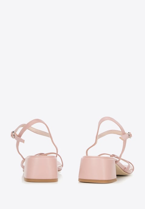 Wittchen Dames leren sandalen met dunne bandjes, stoffig roze, natuurlijk leer - Image 4
