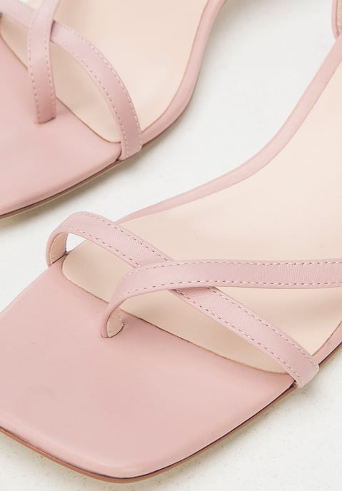 Wittchen Dames leren sandalen met dunne bandjes, stoffig roze, natuurlijk leer - Image 6