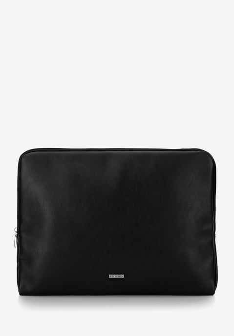 Wittchen Dameskoffer met hoes voor een 15, 6'' laptop, zwart en zilver, eco-leer - Image 2