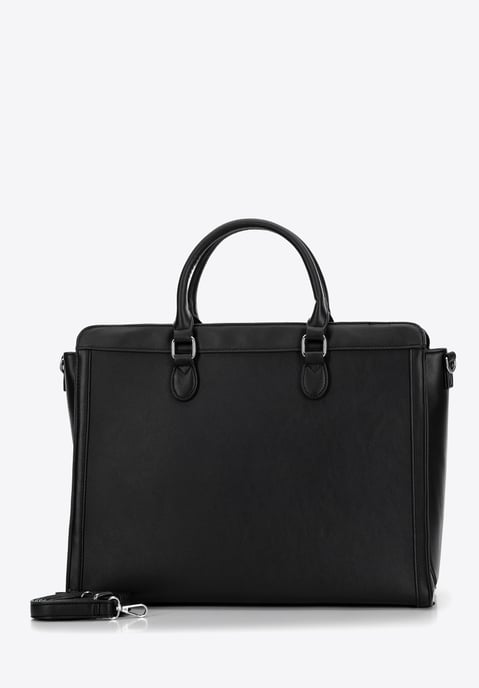 Wittchen Dameskoffer met hoes voor een 15, 6'' laptop, zwart en zilver, eco-leer - Image 4