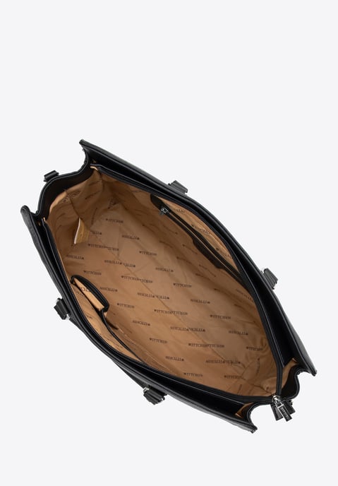Wittchen Dameskoffer met hoes voor een 15, 6'' laptop, zwart en zilver, eco-leer - Image 5