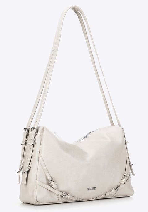 Wittchen Dames shopper met decoratieve banden, gebroken wit, eco-leer - Image 4