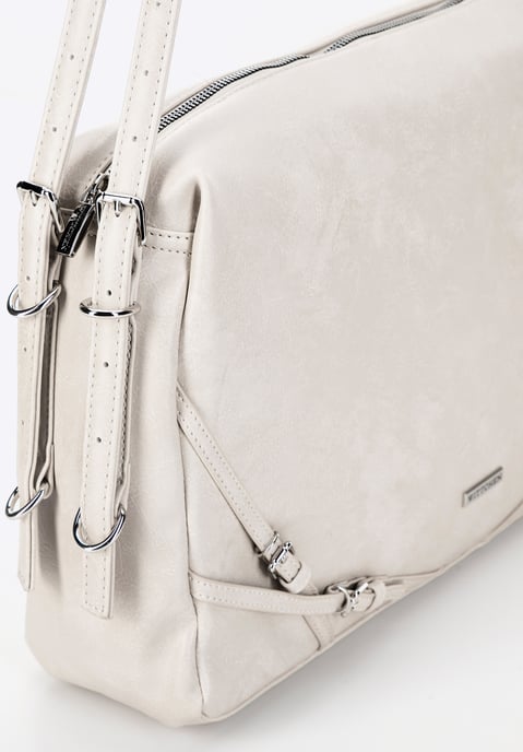 Wittchen Dames shopper met decoratieve banden, gebroken wit, eco-leer - Image 5