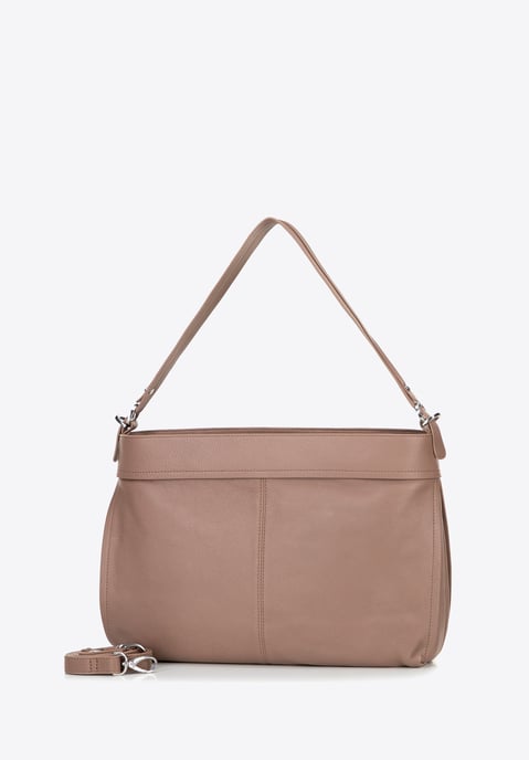 Wittchen Dames shopper van natuurleer met afneembaar handvat, beige - Image 3