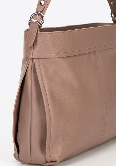 Wittchen Dames shopper van natuurleer met afneembaar handvat, beige - Image 5