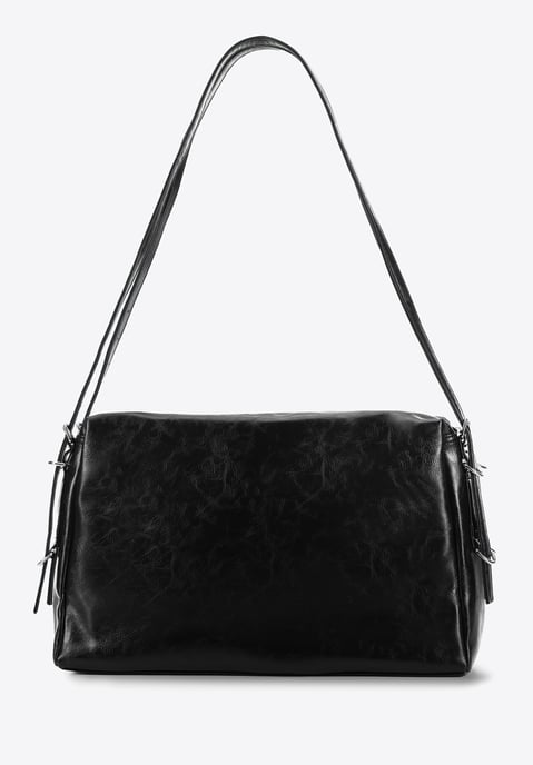 Wittchen Dames shopper met decoratieve hengsels, zwart, eco-leer - Image 2