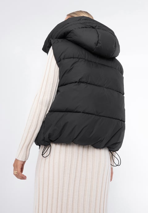 Wittchen Dames Oversized Gewatteerd Vest Zwart Polyester - Image 4