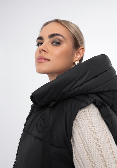 Wittchen Dames Oversized Gewatteerd Vest Zwart Polyester - Image 6