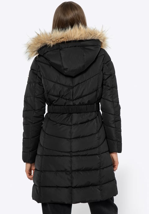 Wittchen Women's Quilted Hooded Jacket Black Polyester - Image 3