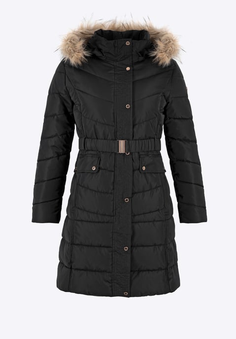 Wittchen Women's Quilted Hooded Jacket Black Polyester - Image 5