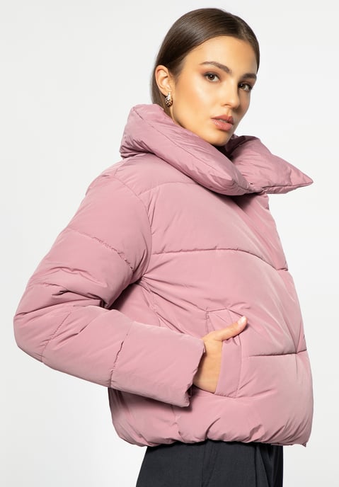 Wittchen Women's Oversized Quilted Jacket Dusty Pink Dusty Pink Polyester - Image 3