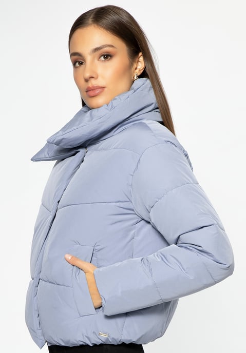 Wittchen Women's Oversized Quilted Jacket Blue Polyester - Image 2
