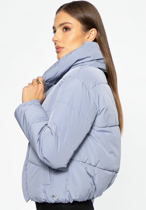 Wittchen Women's Oversized Quilted Jacket Blue Polyester - Image 3