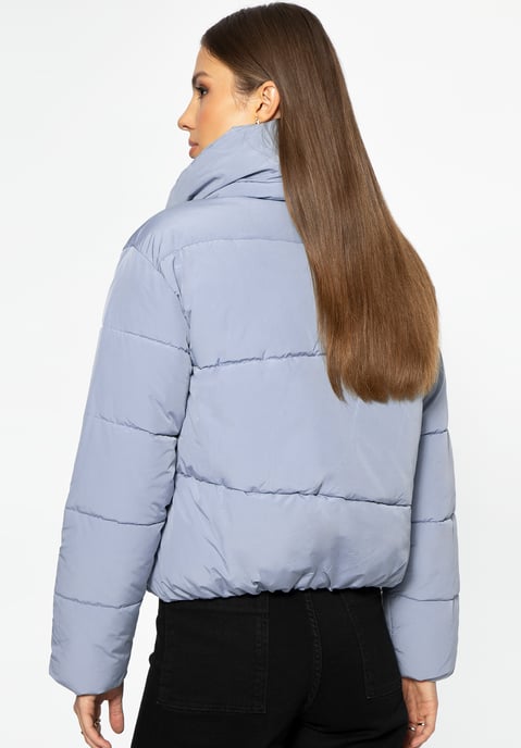 Wittchen Women's Oversized Quilted Jacket Blue Polyester - Image 4