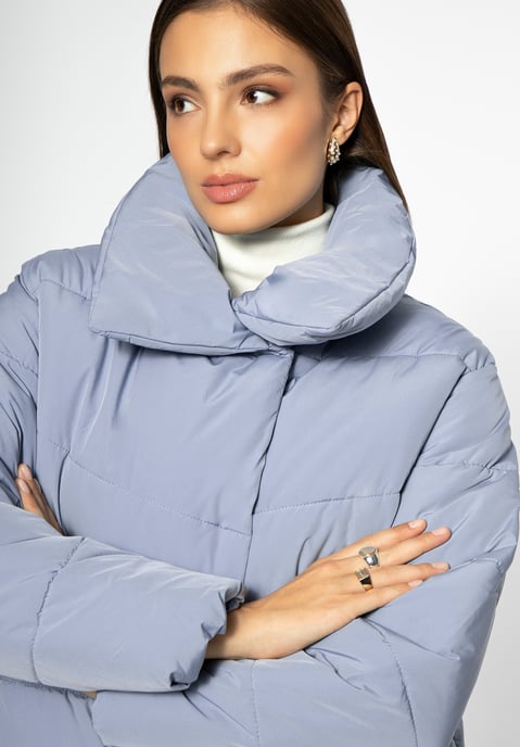Wittchen Women's Oversized Quilted Jacket Blue Polyester - Image 5