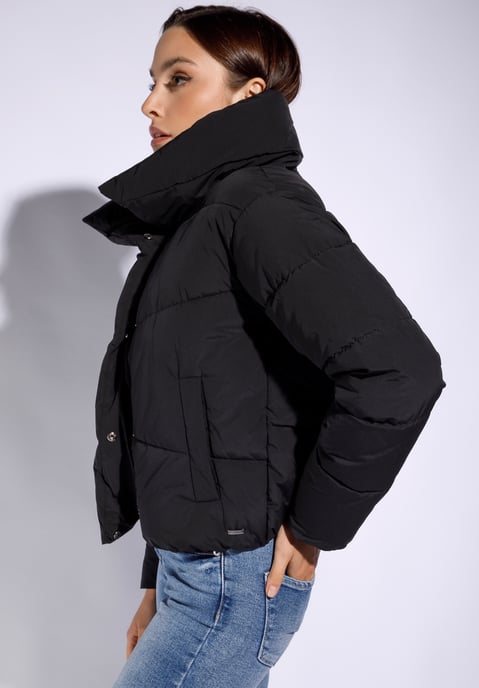 Wittchen Women's Oversized Quilted Jacket Black Polyester - Image 2
