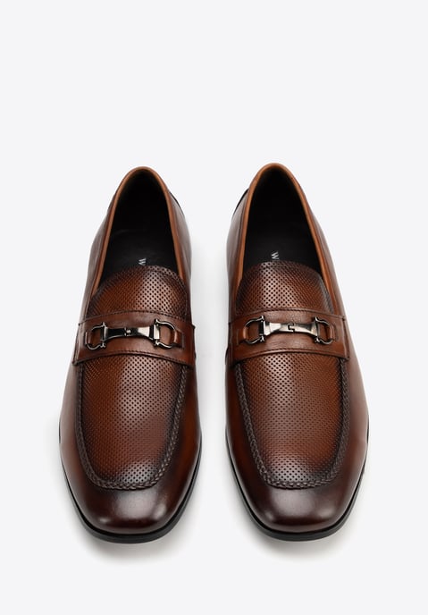 Wittchen Heren Leren Loafers met Gesp op de Riem, Lichtbruin, Natuurlijk Leer - Image 4