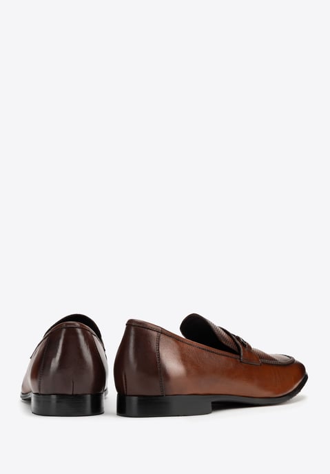 Wittchen Heren Leren Loafers met Gesp op de Riem, Lichtbruin, Natuurlijk Leer - Image 5